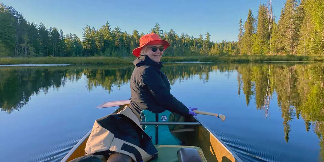 Canoeing through Lilypads
